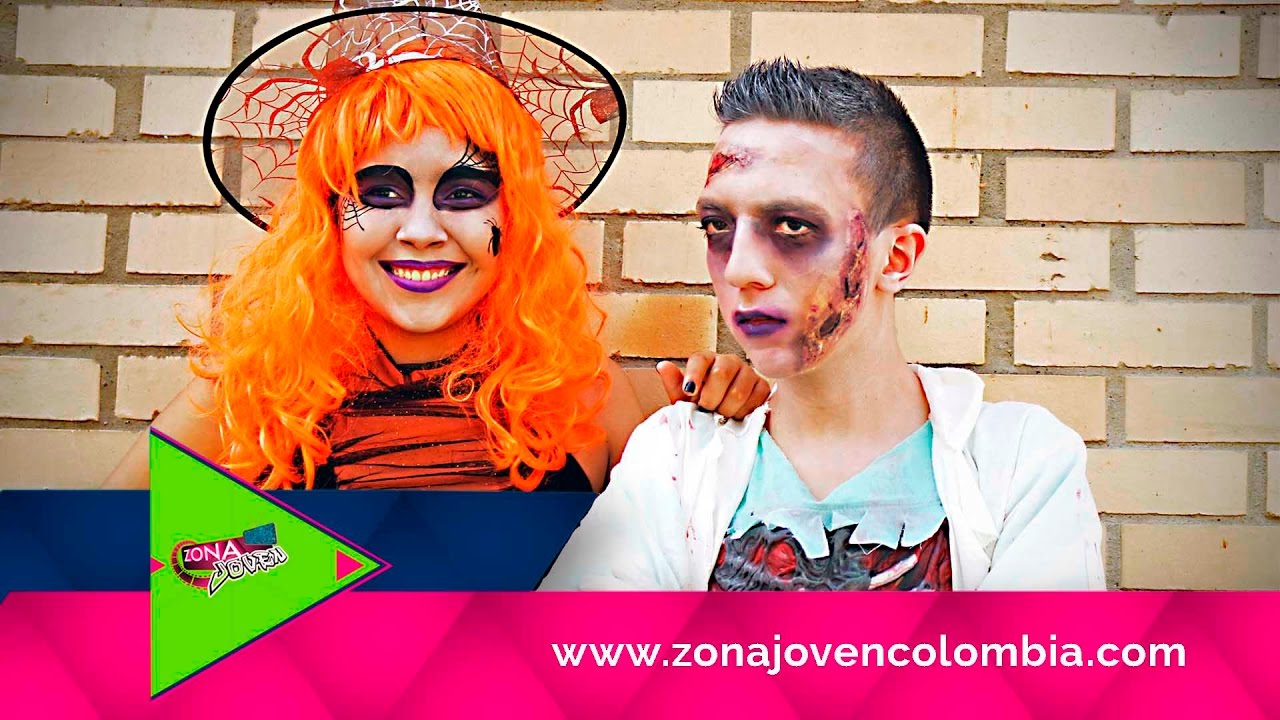  Maquillaje para halloween de médico Zombie y Bruja