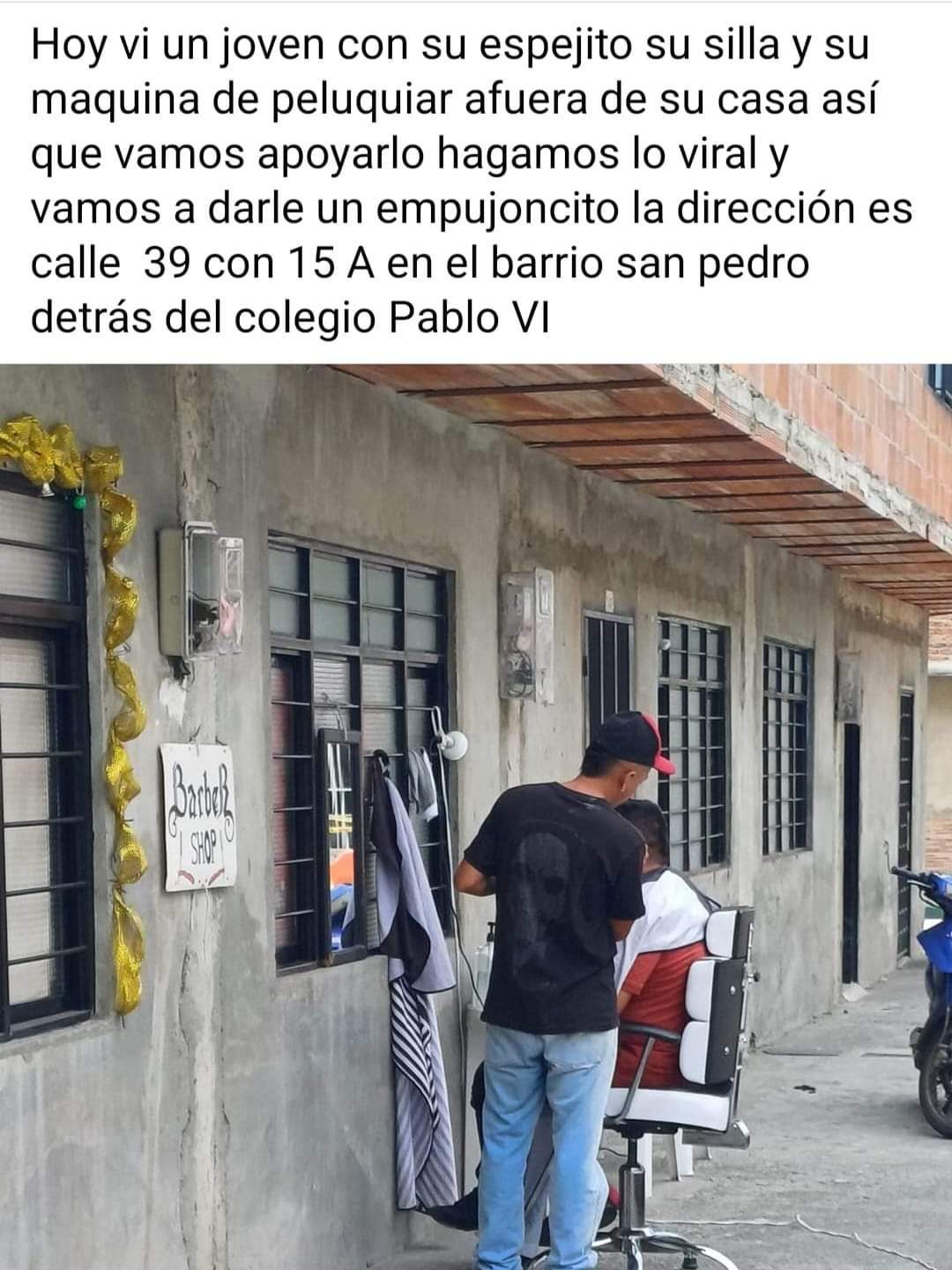 La barbería a las calles de Palmira